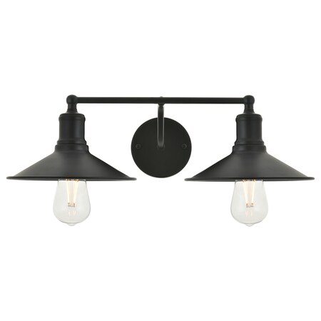 Living District Etude 2 Light Black Wall Sconce LD4033W21BK